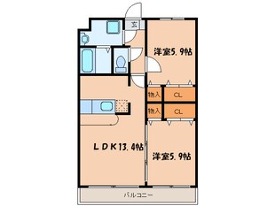 ヴィラ－ジュⅢの物件間取画像